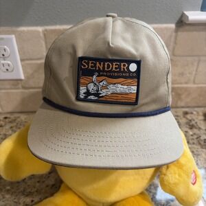 Sendero Provisions Co Beige Tan Western Horse Cowboy Patch Snapback Hat Cap O/S